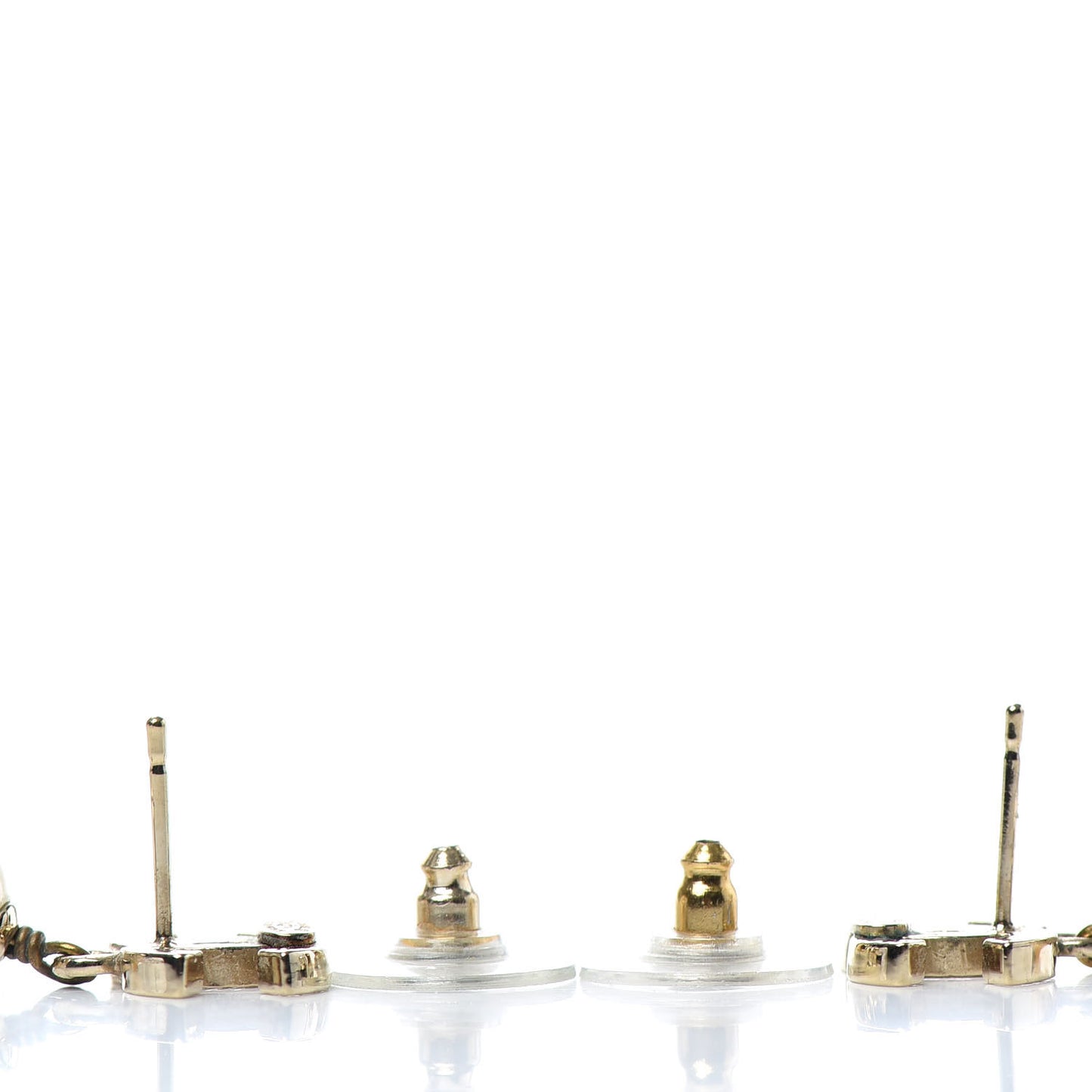 Pearl CC Drop Earrings Gold