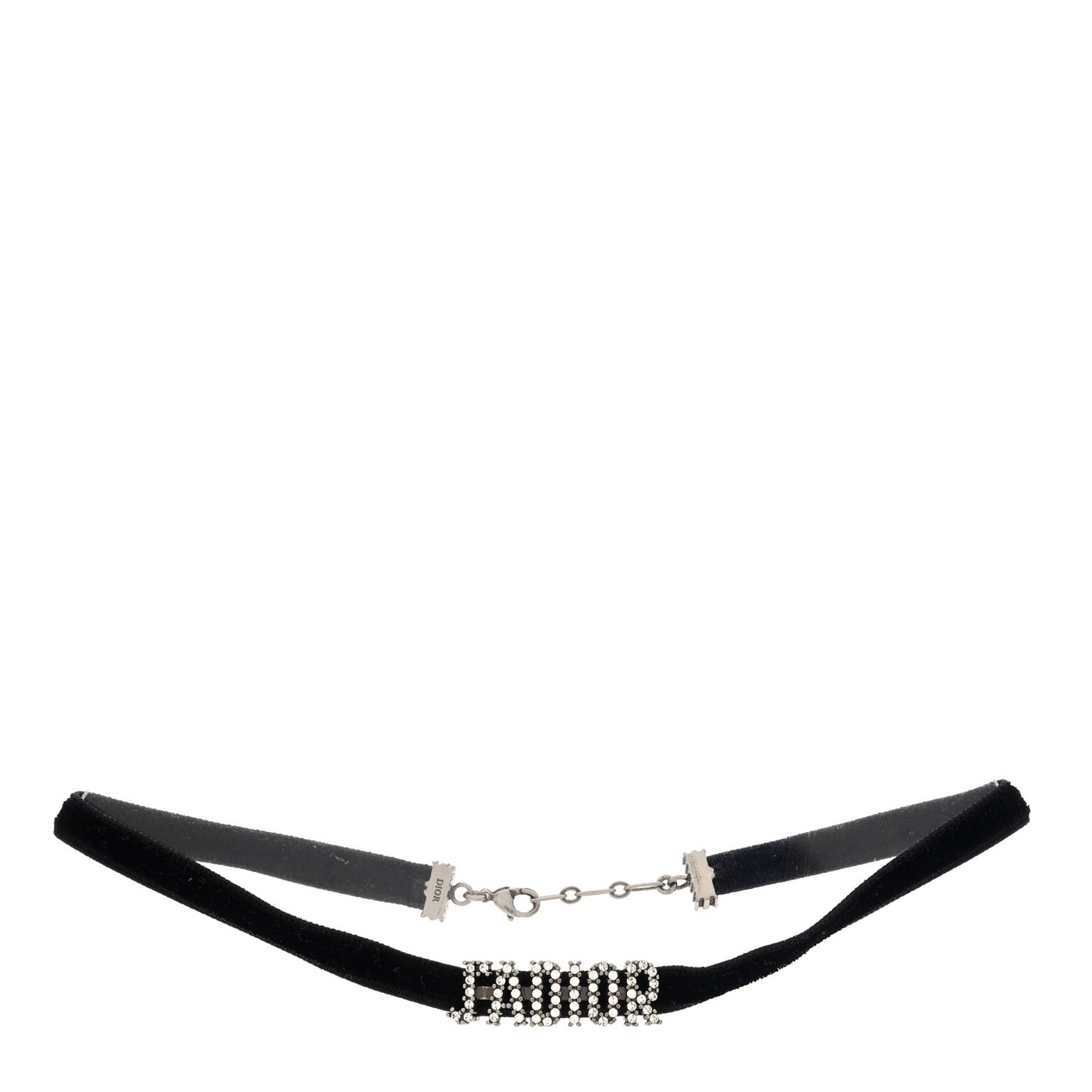DIOR Velvet Crystal J’Adior Choker Necklace  Black