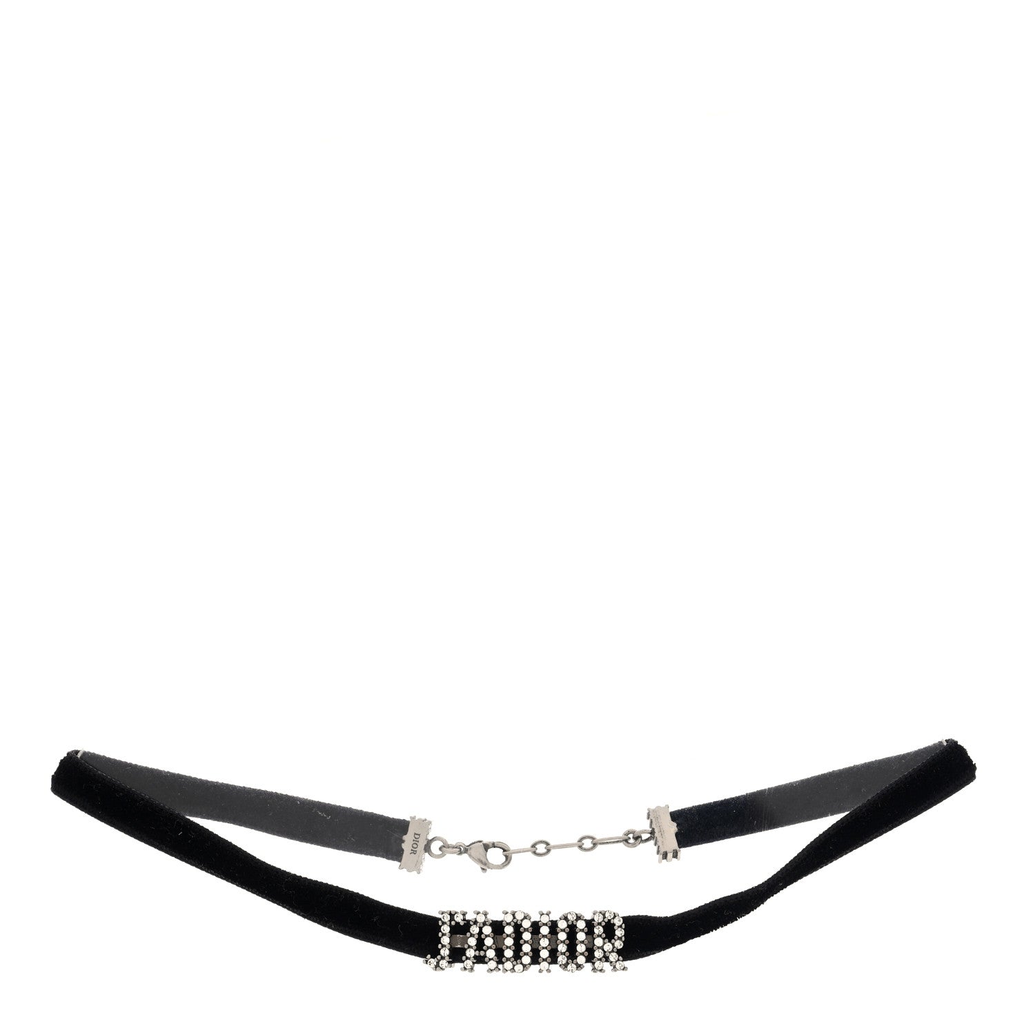 Christian Dior DIOR Velvet Crystal J’Adior Choker Necklace  Black 3 of 4