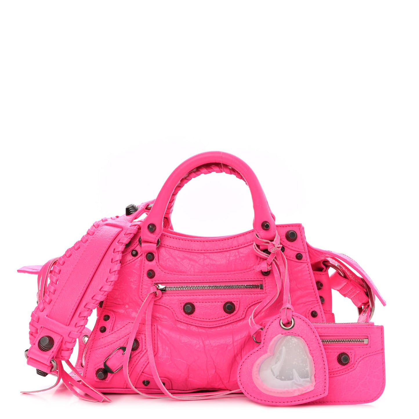 Agneau Arena Neo Cagole Handbag XS Fluo Pink
