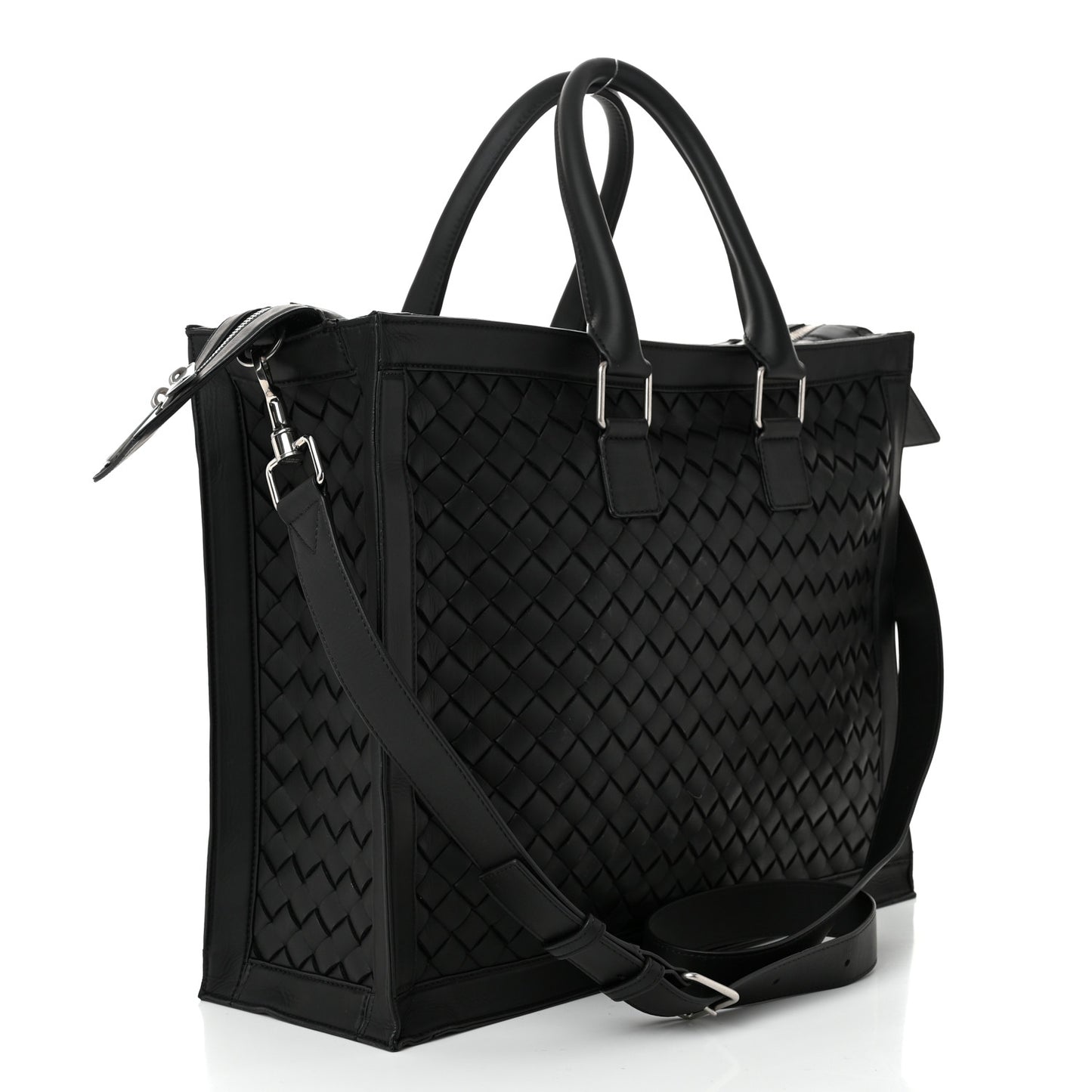 Nappa Intrecciato Briefcase Black