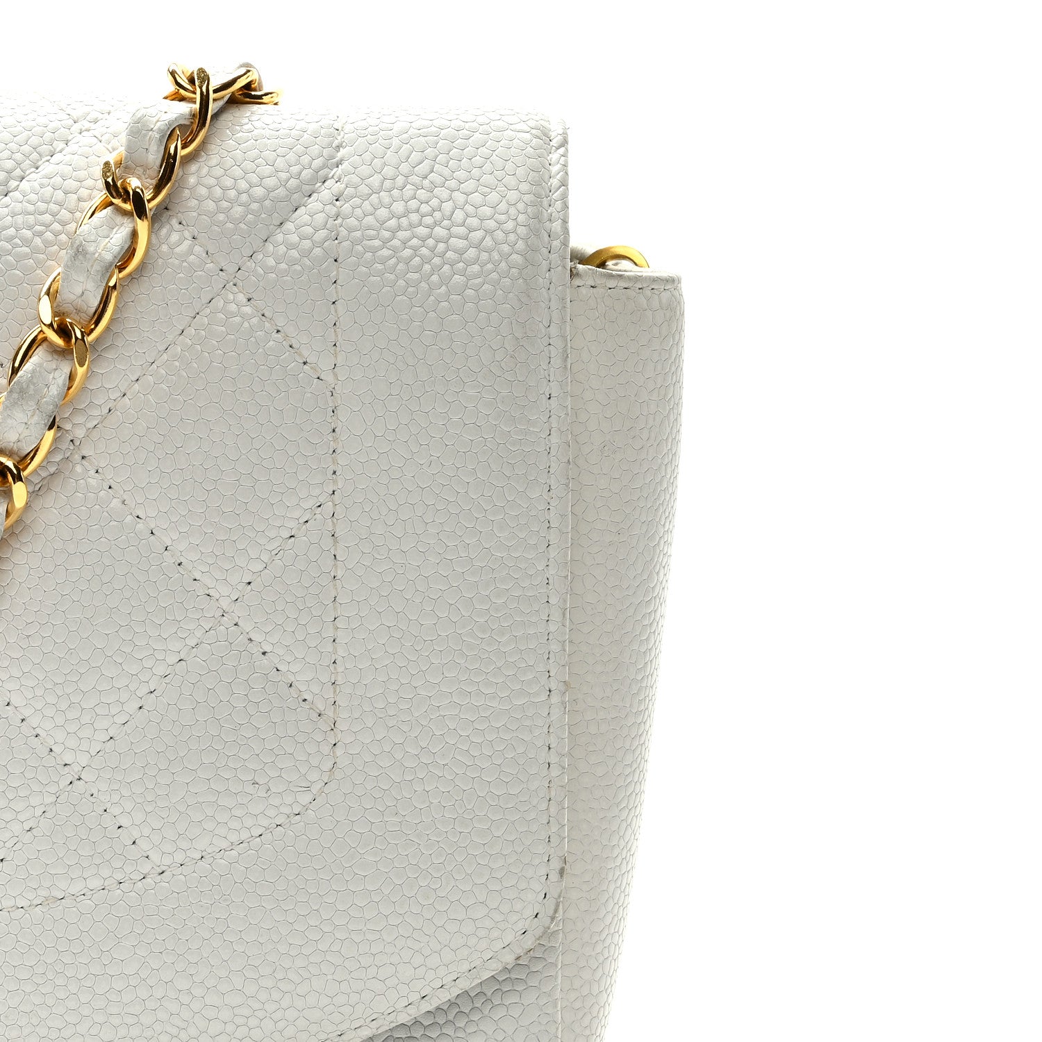 Chanel Caviar Quilted Medium Single Flap White 11 of 11