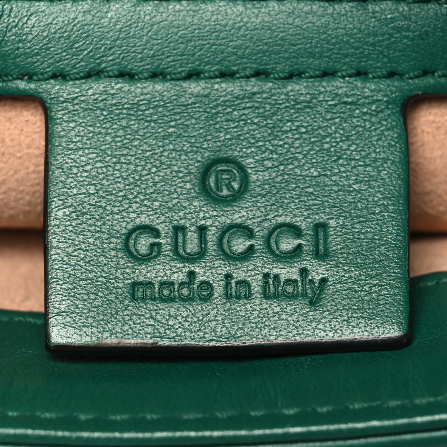 Gucci Calfskin Matelasse Small GG Marmont Shoulder Bag Emerald Green 6 of 11