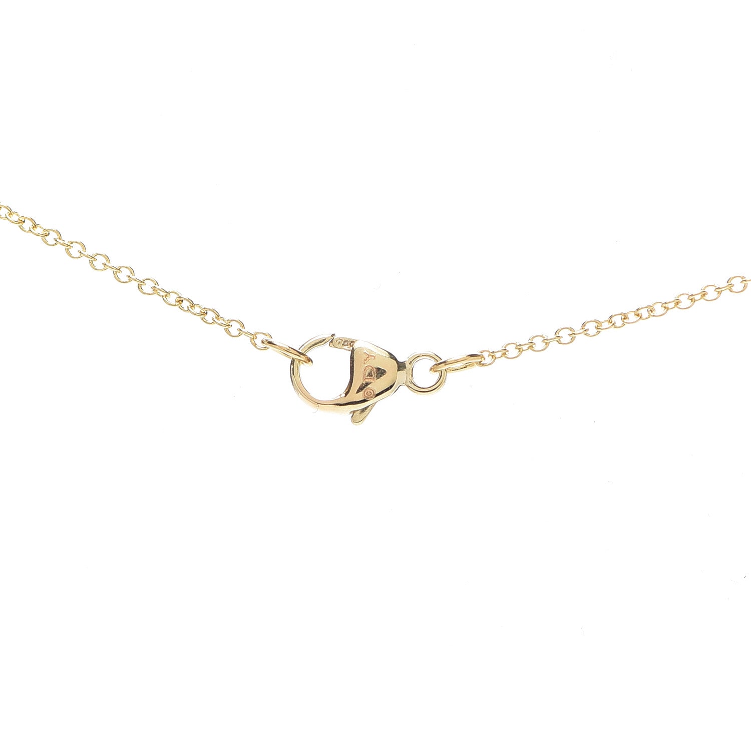 David Yurman 18K Yellow Gold Diamond Initial F Charm Necklace 4 of 5
