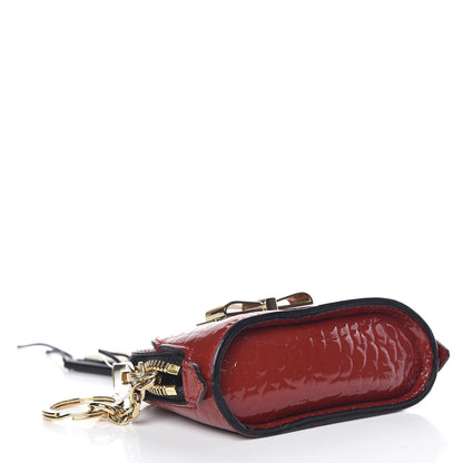 Burberry Heritage Patent Grain Extra Mini Bow Harrogate Coin Purse Military Red 4 of 7