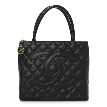 Chanel Caviar Quilted Medallion Tote Black 1 of 10