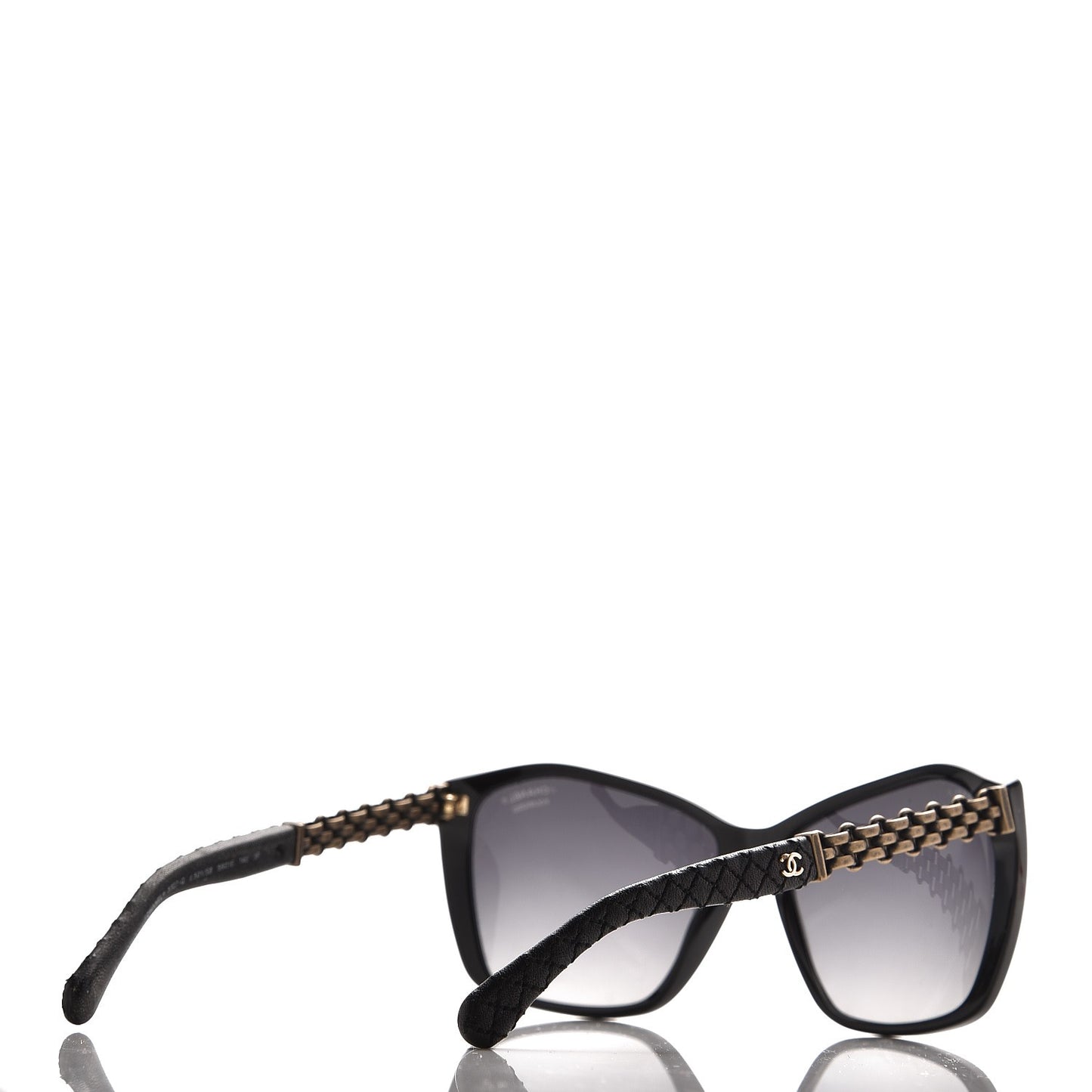Lambskin Quilted Reissue Polarized Sunglasses 5327-Q Black