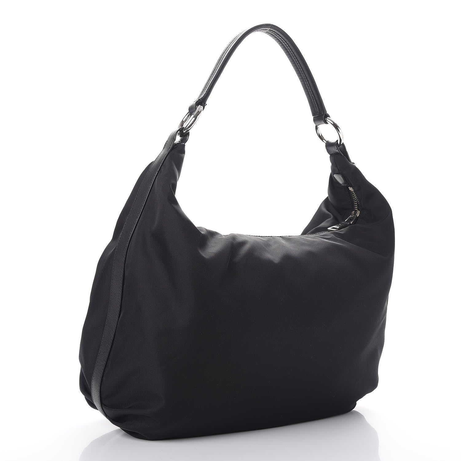 Prada Tessuto Nylon Sacca Shoulder Bag Nero Black 268510