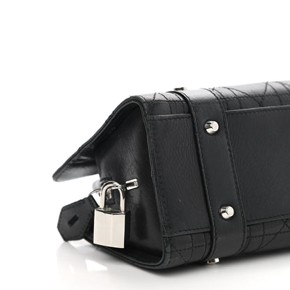 Christian Dior Calfskin Cannage Stitched Small Lady East West Lady Dior Black 9 of 16