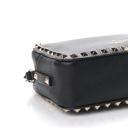 Valentino Garavani Pebbled Calfskin Rockstud Camera Crossbody Bag Black 5 of 8