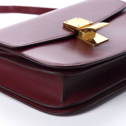 Celine Box Calfskin Medium Classic Box Flap Bag Burgundy 6 of 12