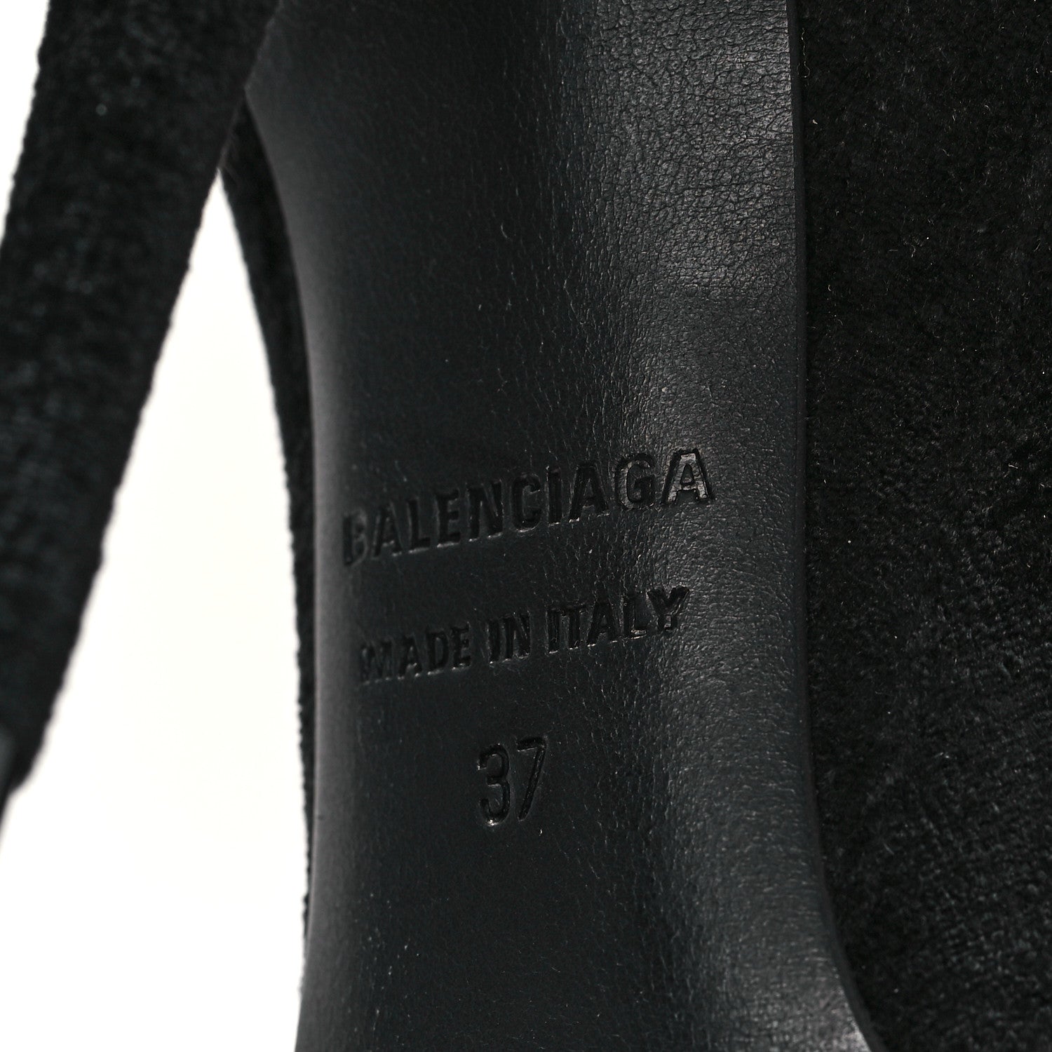 Balenciaga Velvet Spandex Extreme Pointed Toe Knife Ankle Boots 37 Black 7 of 8