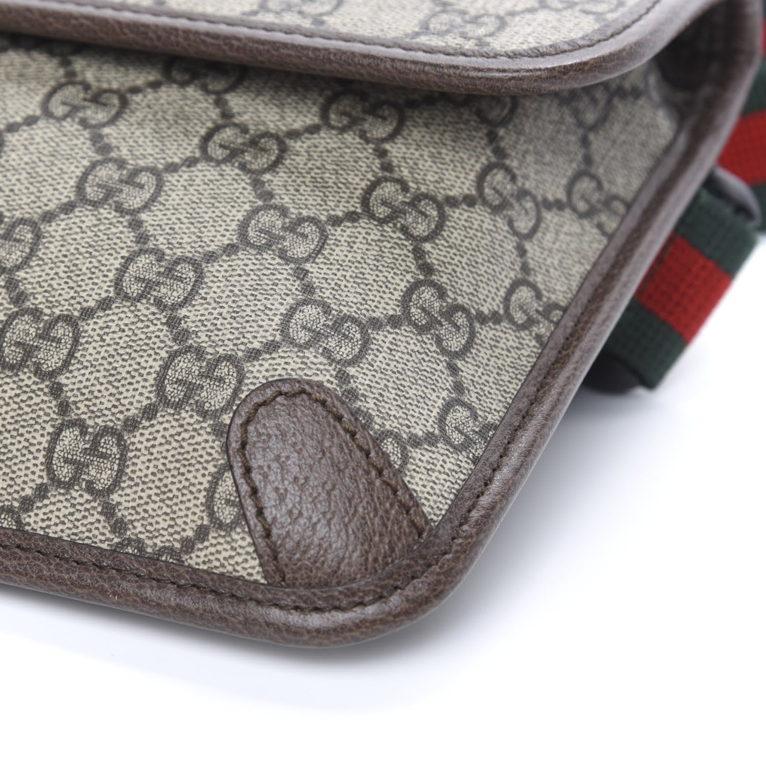 Gucci GG Supreme Monogram Neo Vintage Web Belt Bag Brown 9 of 10