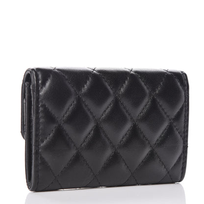 Chanel Lambskin Quilted Flap Card Holder Black 3 of 9