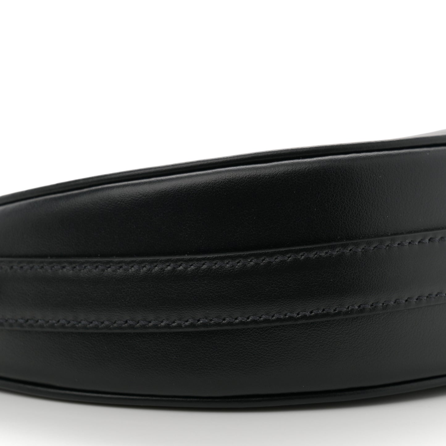 Soft Calfskin Arque Shoulder Bag Black
