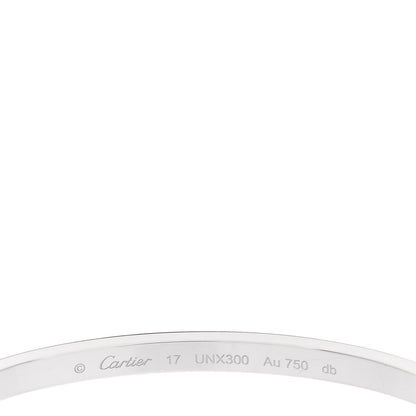 Cartier 18K White Gold Small LOVE Bracelet 17 4 of 5