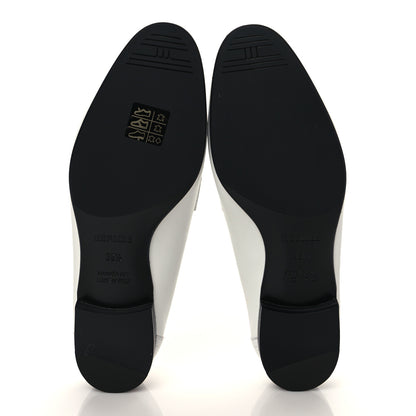 Hermes Calfskin Womens Royal Loafers 35.5 White 5 of 8