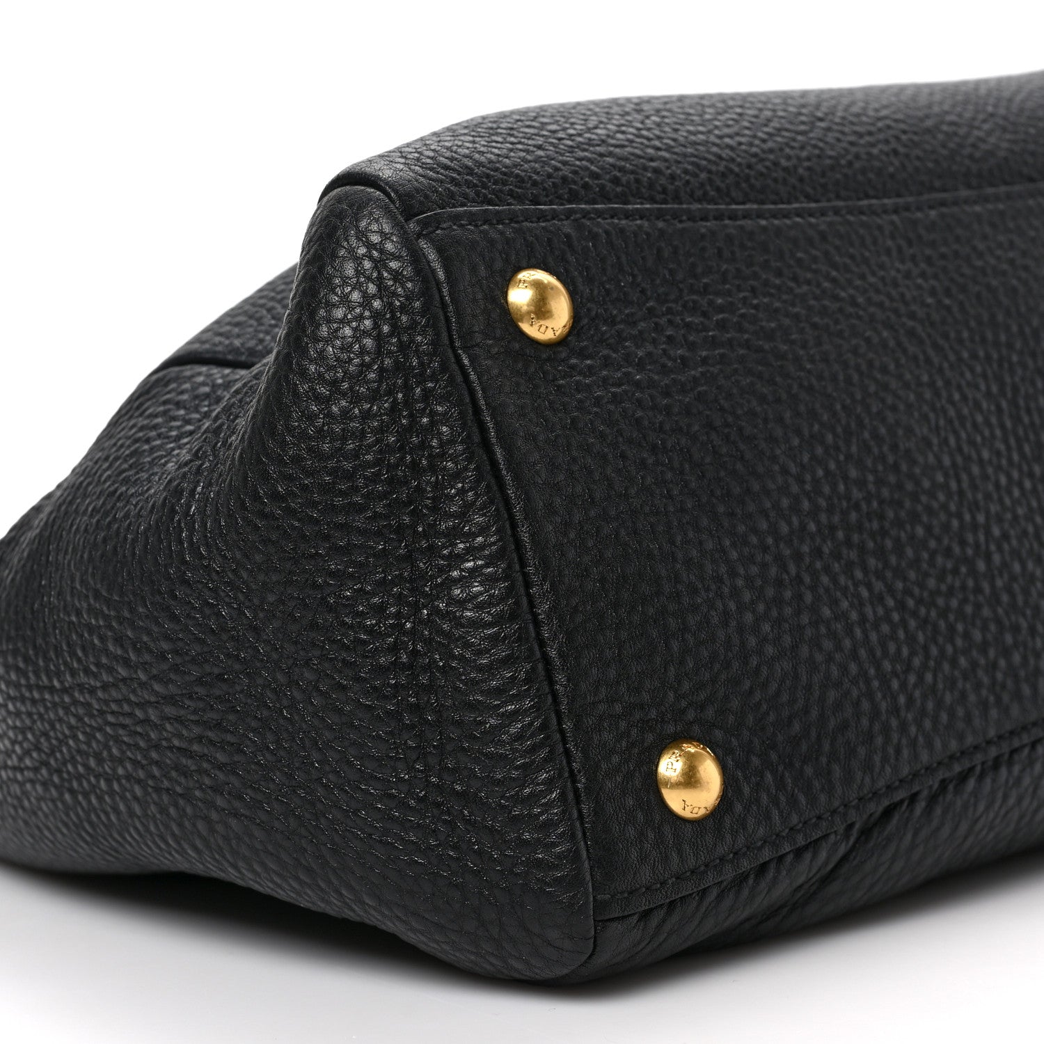 Prada Vitello Daino Top Handle Zip Tote Black 7 of 8