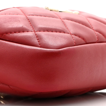 Chanel Lambskin Quilted Waist Bag With Pouch Red 10 of 12