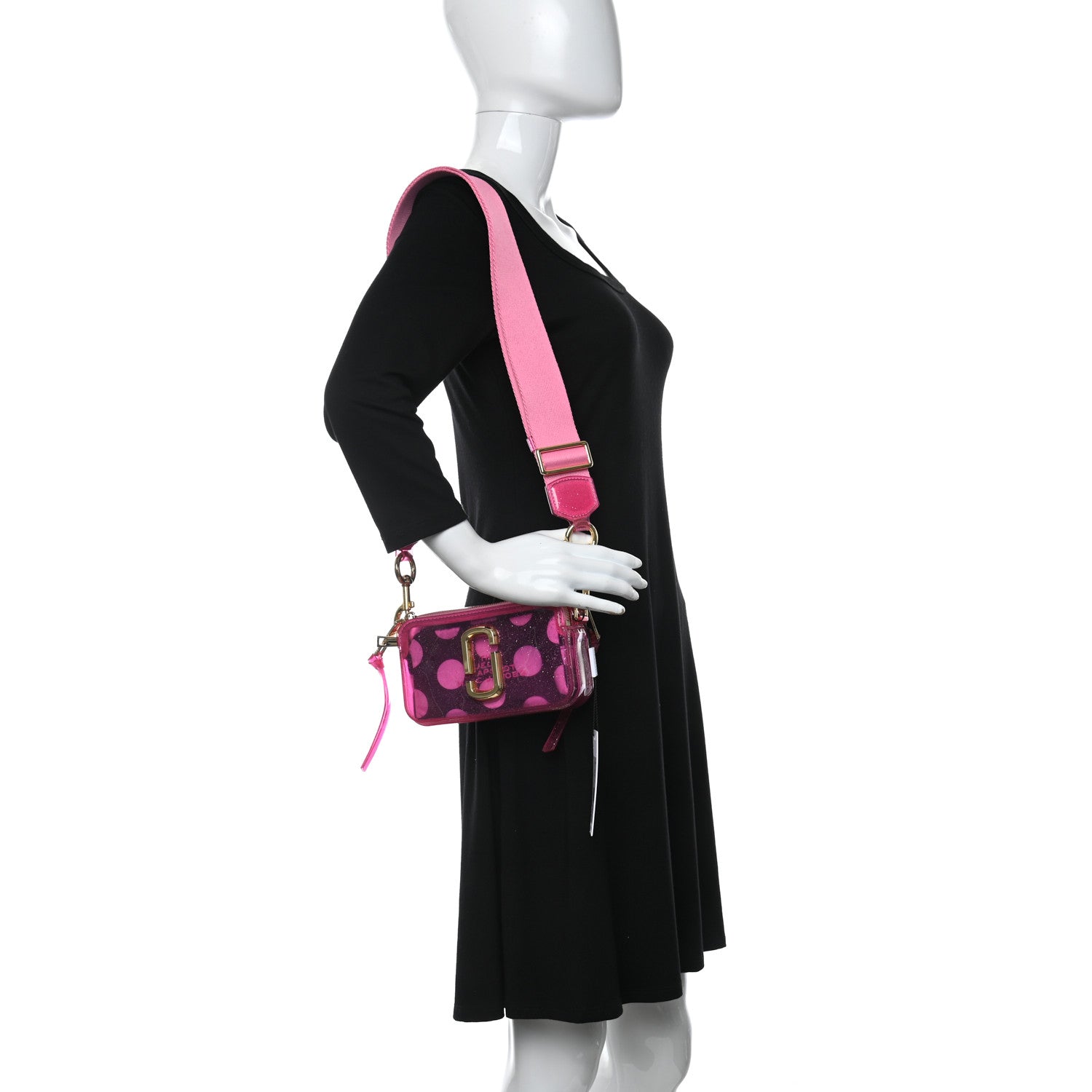 Marc Jacobs Jelly Glitter Small Snapshot Camera Bag Pink 3 of 11