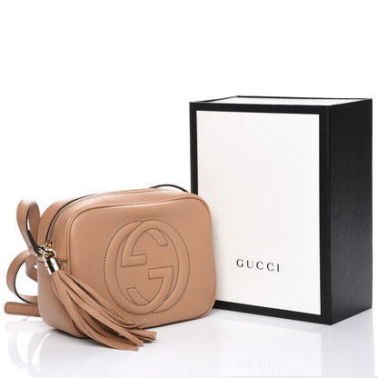 Gucci Pebbled Calfskin Small Soho Disco Bag Camelia 8 of 8