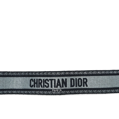 Christian Dior Canvas Embroidered Shoulder Strap Blue 5 of 10