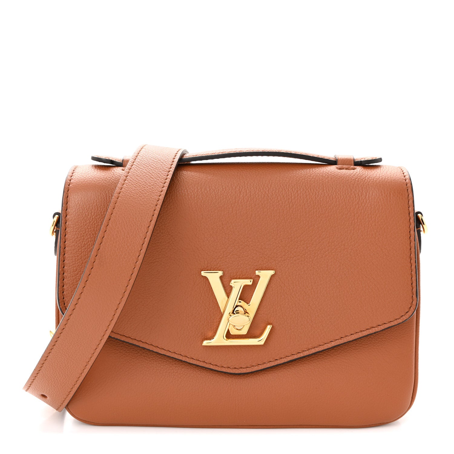 Louis Vuitton Grained Calfskin Lockme Oxford Cognac 1 of 9