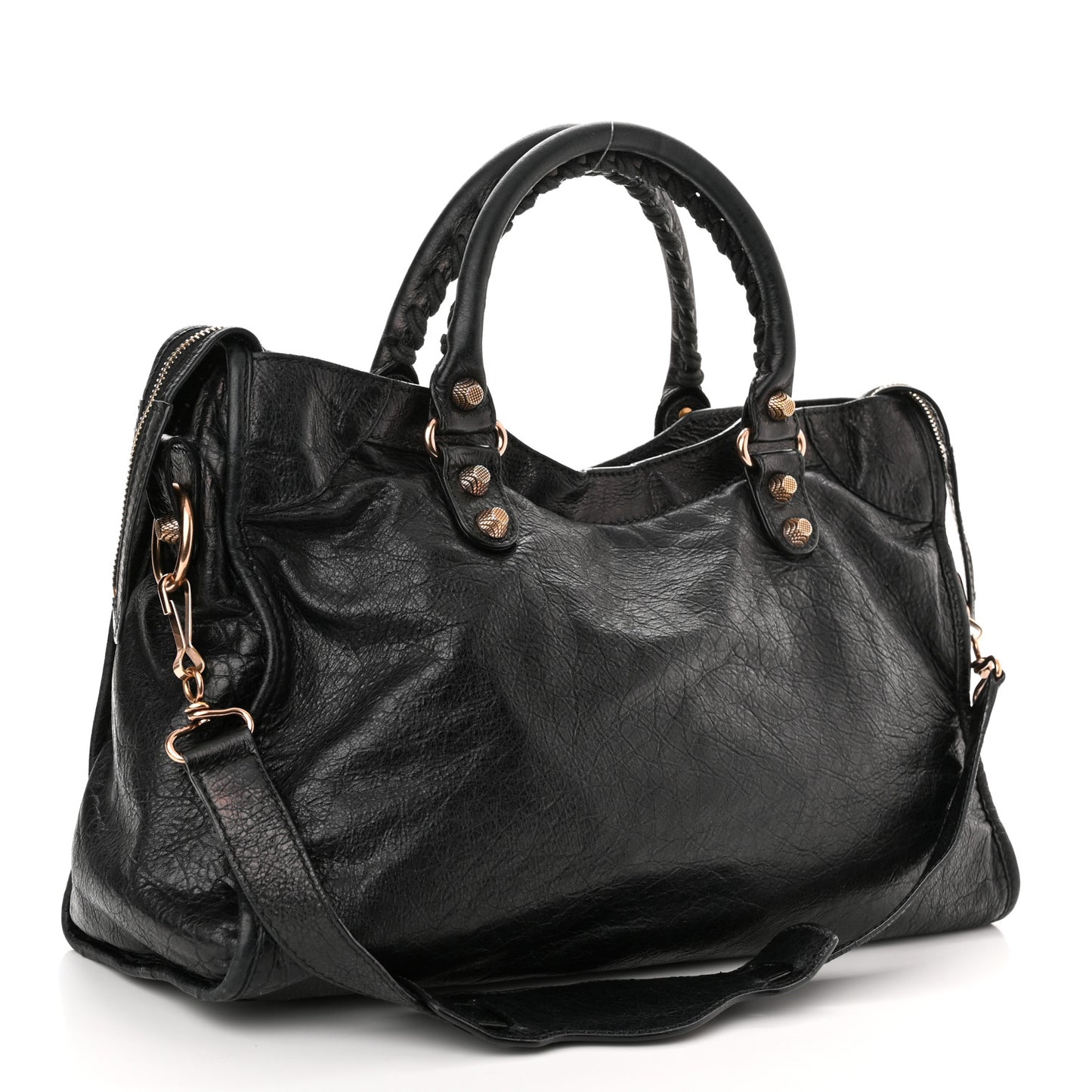 Agneau Giant 12 Rose Gold Hardware City Black