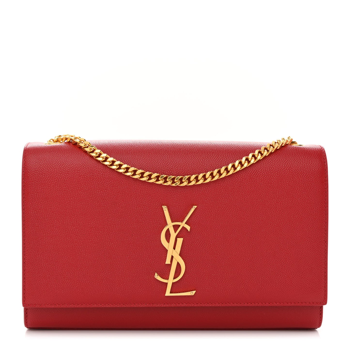 Grain De Poudre Medium Monogram Kate Satchel Red