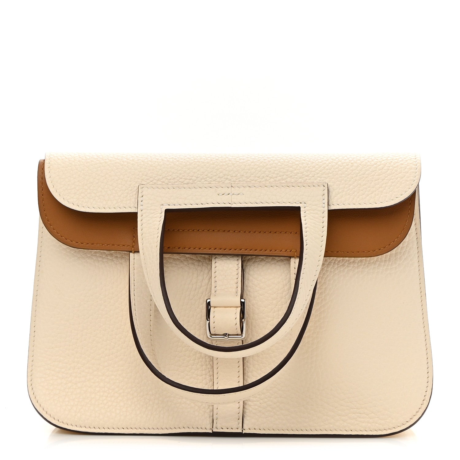 Hermes Taurillon Clemence Verso Halzan 25 Nata Sesame 1 of 12
