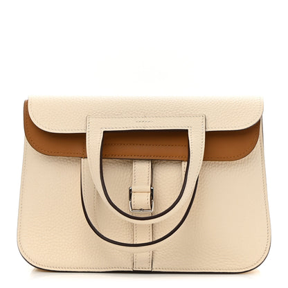 Hermes Taurillon Clemence Verso Halzan 25 Nata Sesame 1 of 12