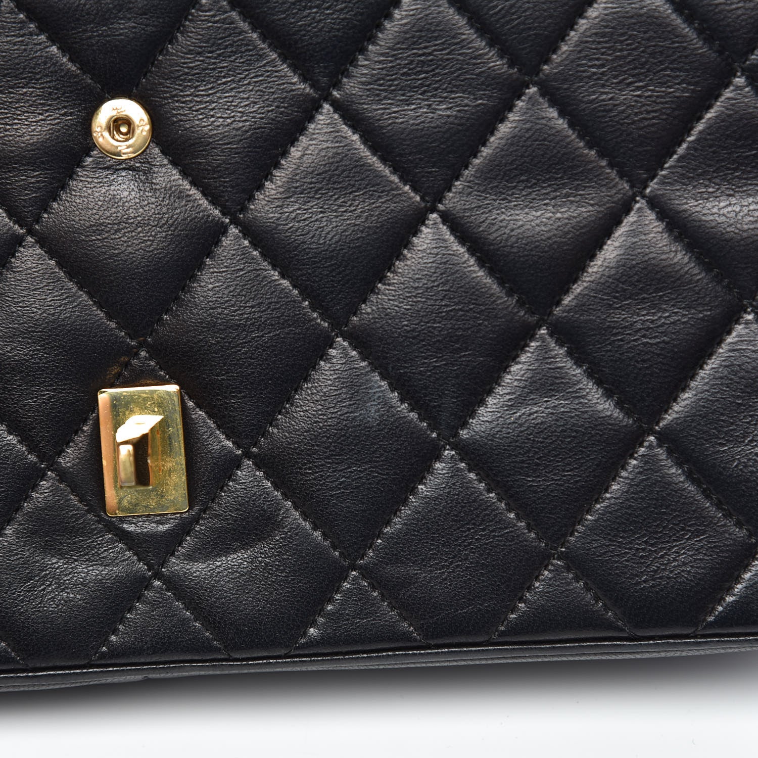 Chanel Lambskin Quilted Medium Double Flap Bijoux Chain Black 8 of 17