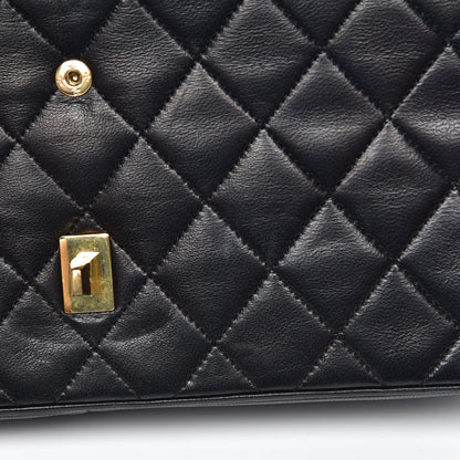 Chanel Lambskin Quilted Medium Double Flap Bijoux Chain Black 8 of 17
