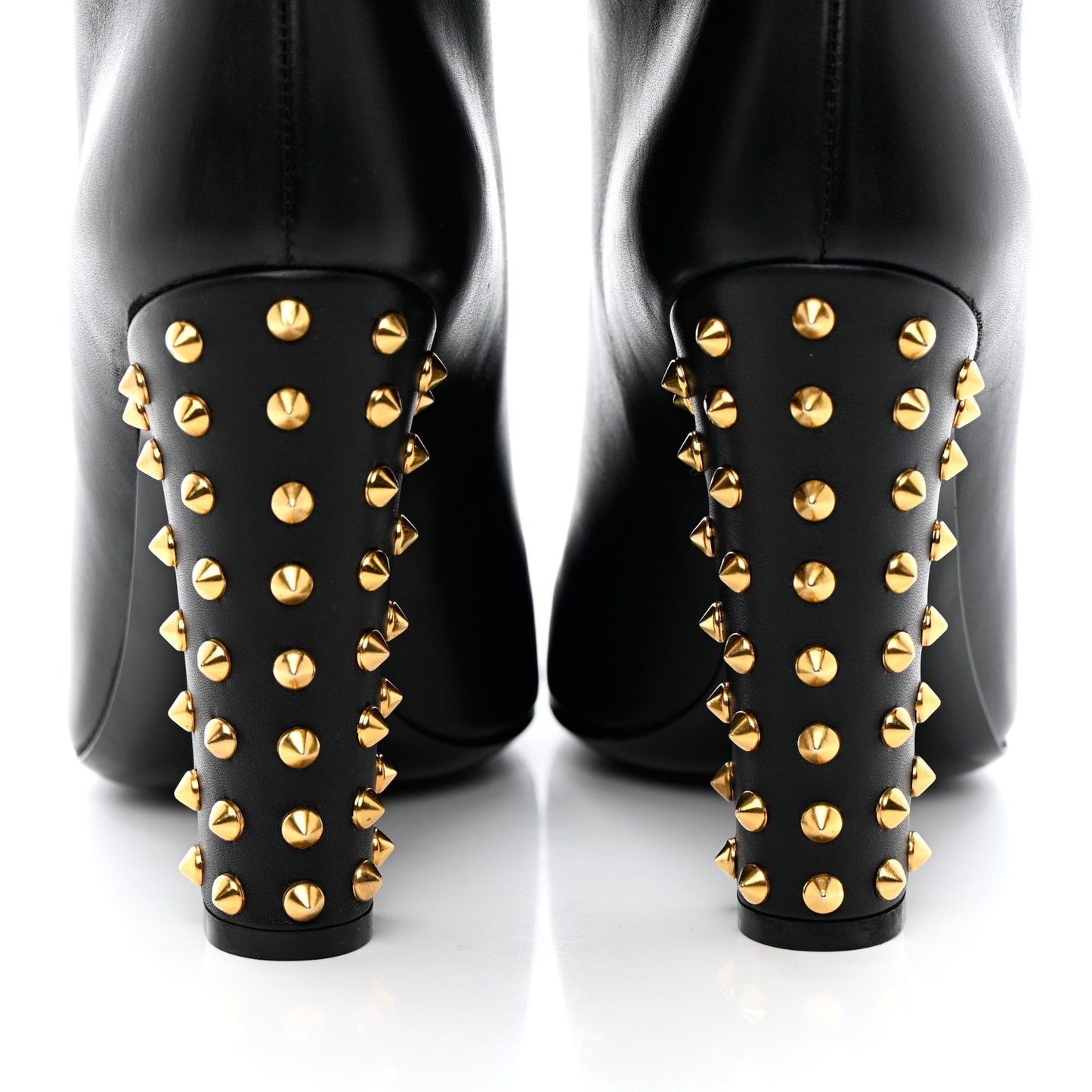 Calfskin Studded Jacquelyne Knee High Boots 37.5 Black