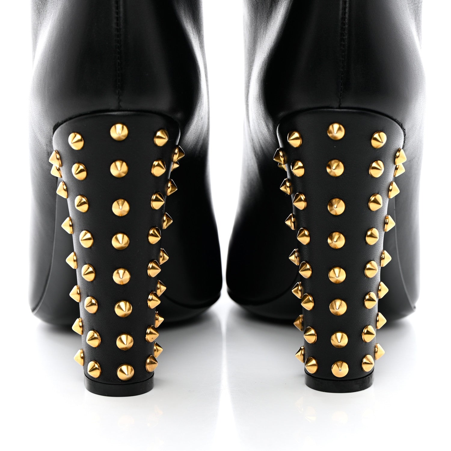 Gucci Calfskin Studded Jacquelyne Knee High Boots 37.5 Black 5 of 17
