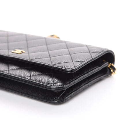 Chanel Caviar Quilted Wallet On Chain WOC Black 10 of 12