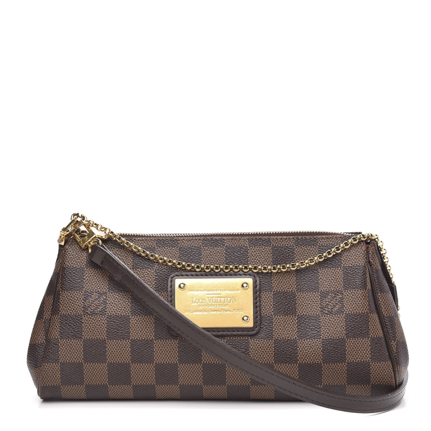 Louis Vuitton Damier Ebene Eva Clutch 1 of 12