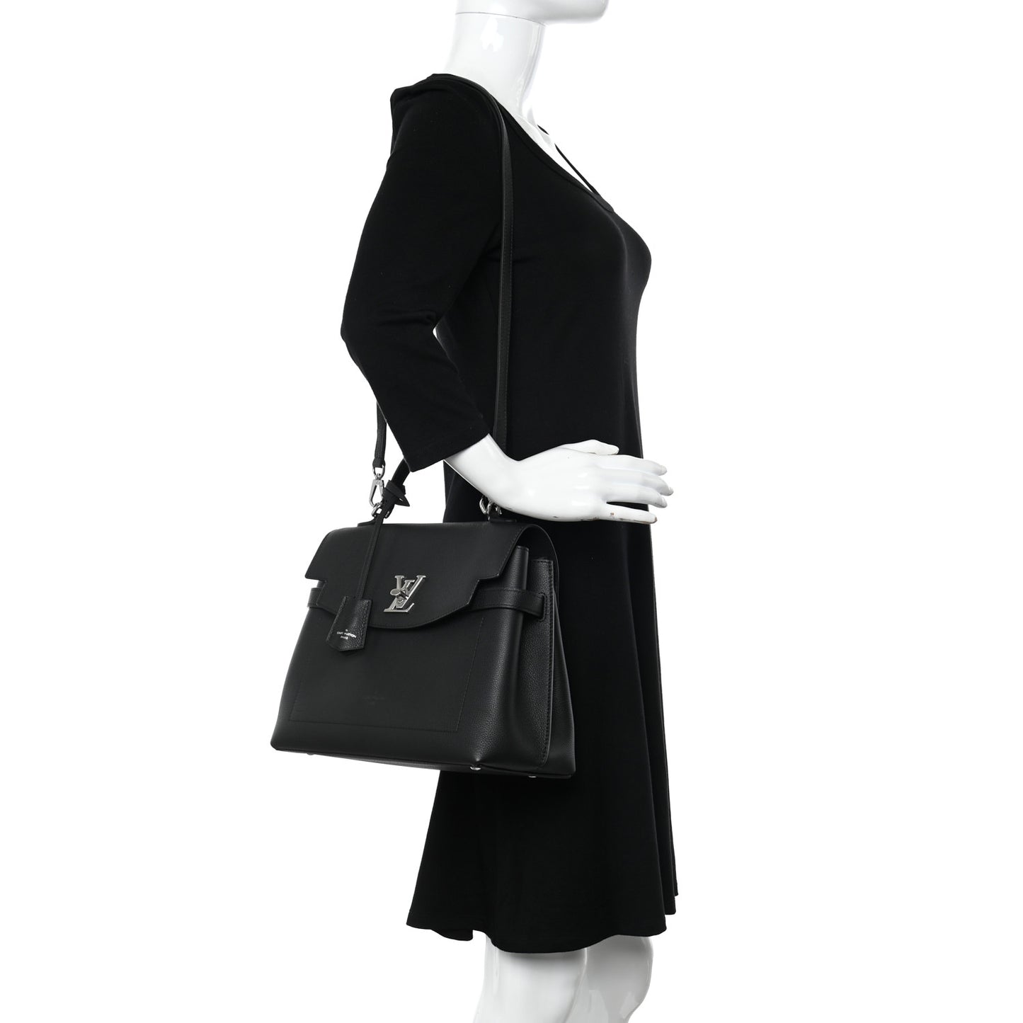 Soft Calfskin Lockme Ever Black