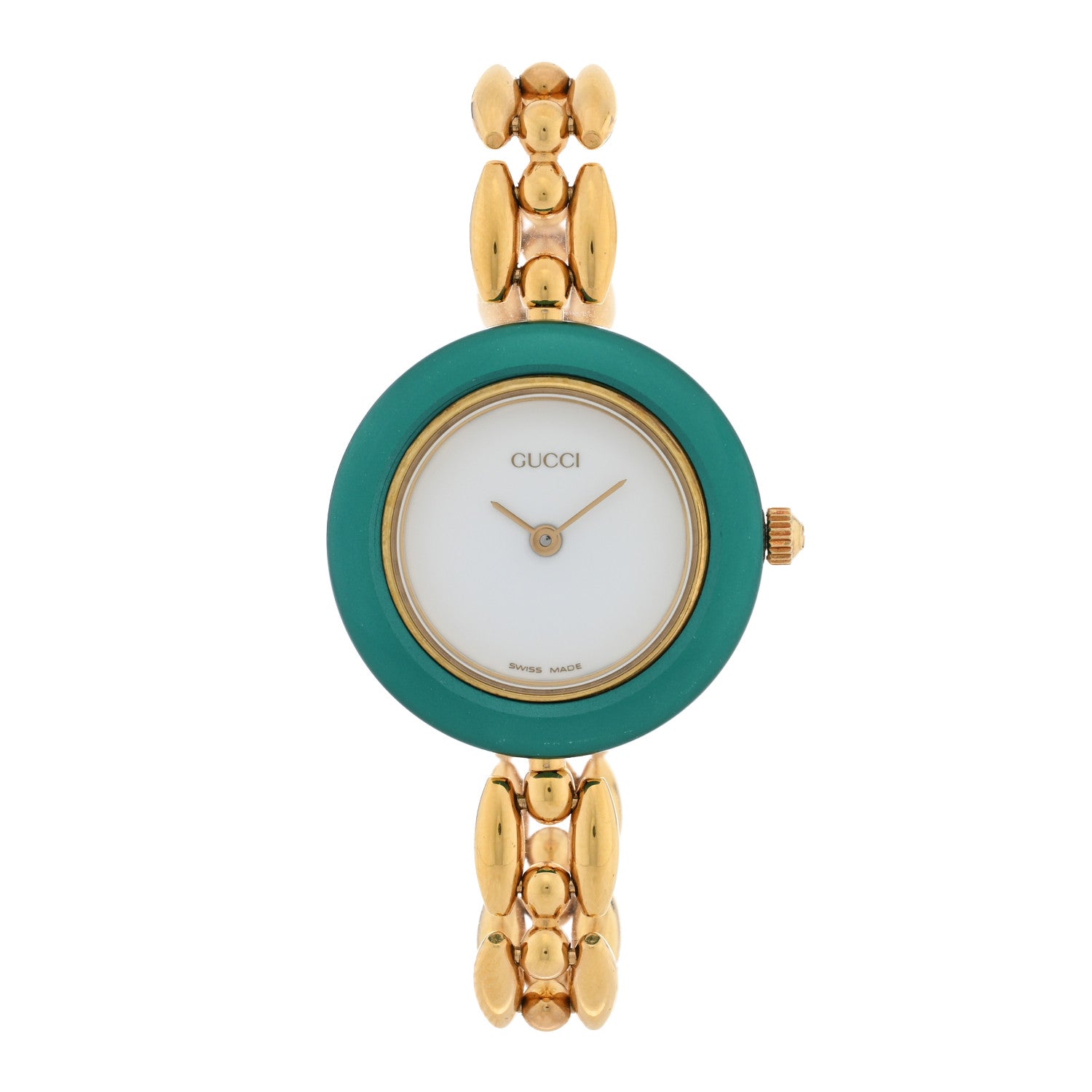 Gucci Stainless Steel 26mm Rice Link Interchangeable Bezel Quartz Watch 1 of 5