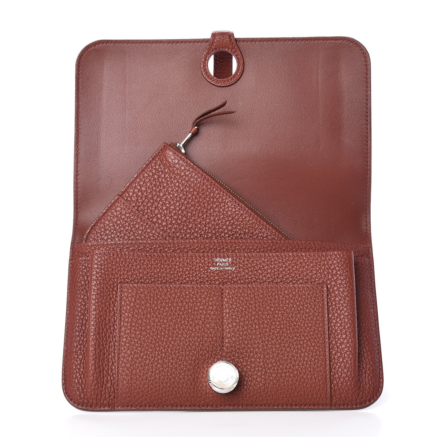 Hermes Togo Dogon Duo Wallet Marron D'Inde 9 of 10