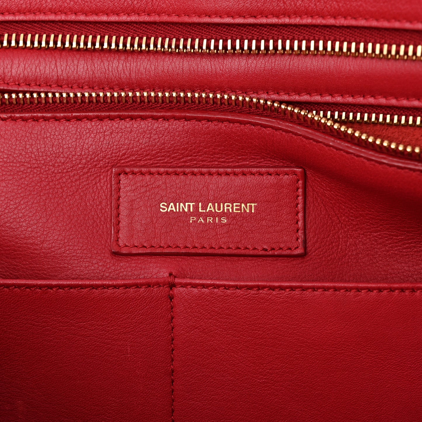 Calfskin Medium Classic Y Cabas Red