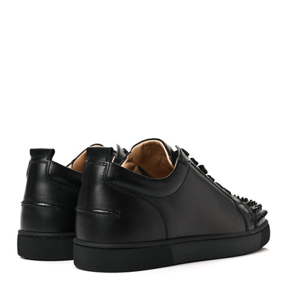 Christian Louboutin Calfskin Mens Louis Junior Spikes Flat Sneakers 44 Black 4 of 9