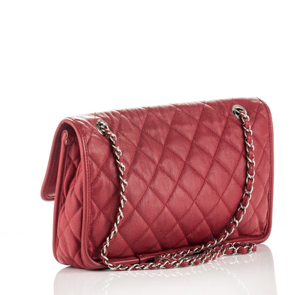 Chanel Caviar Quilted Large French Riviera Flap Red 4 of 9