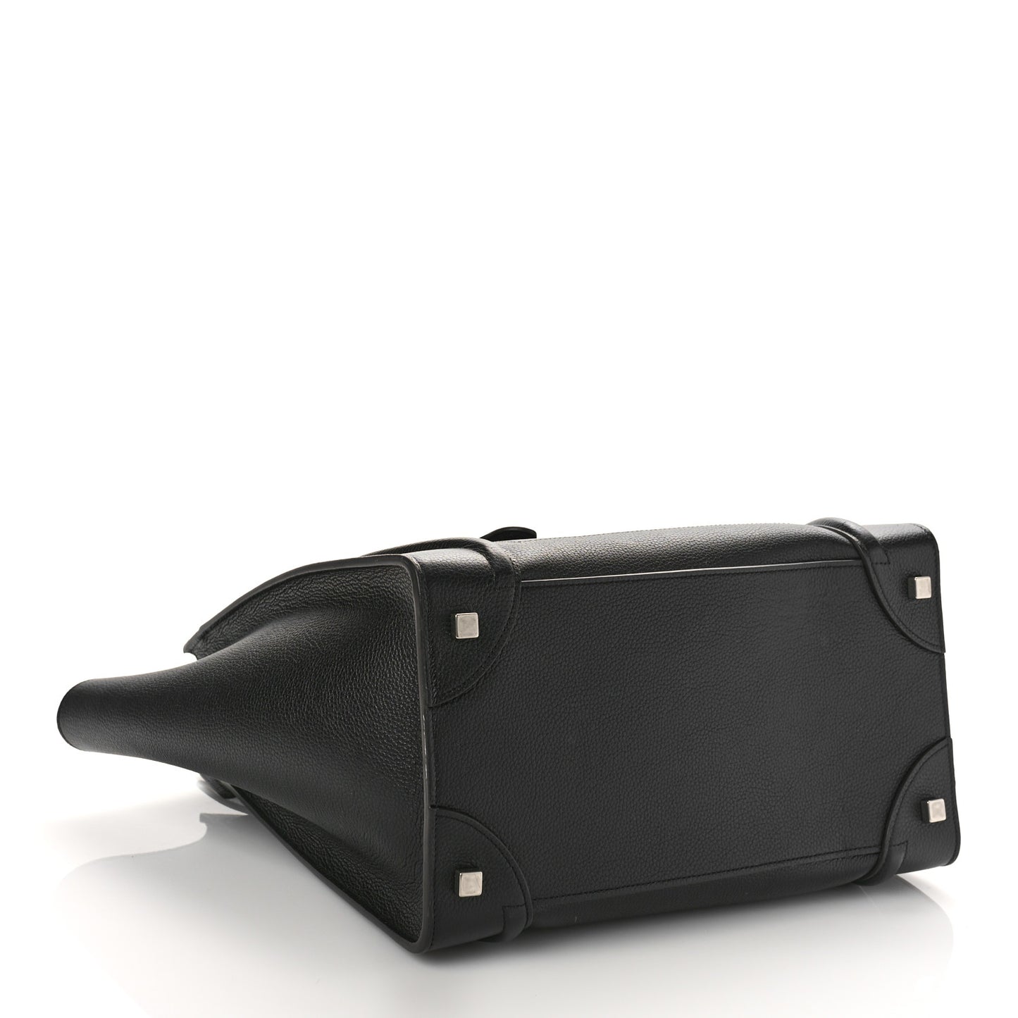 Drummed Calfskin Mini Luggage Black