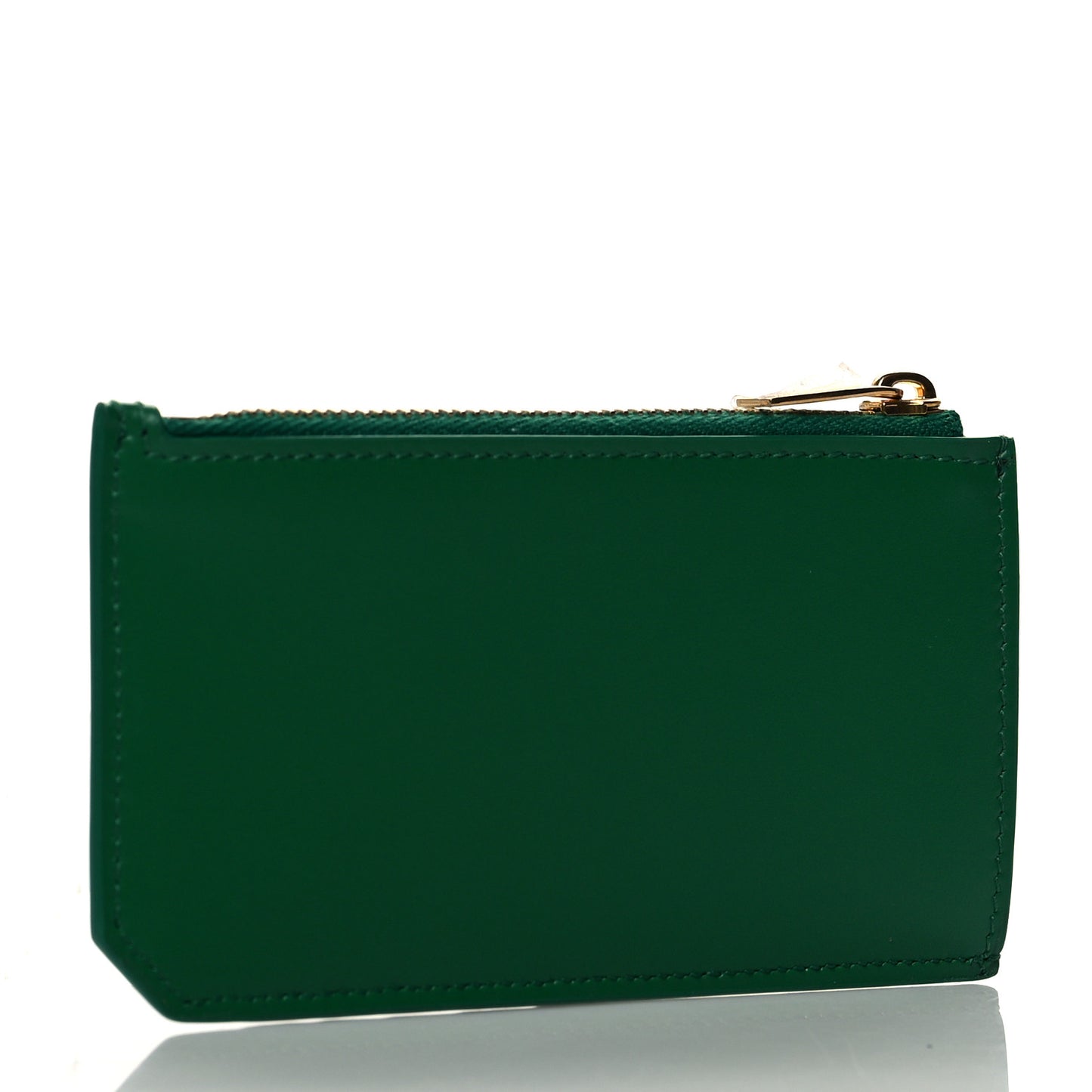 Calfskin 5 Fragments Zip Pouch Card Holder New Vert Praire