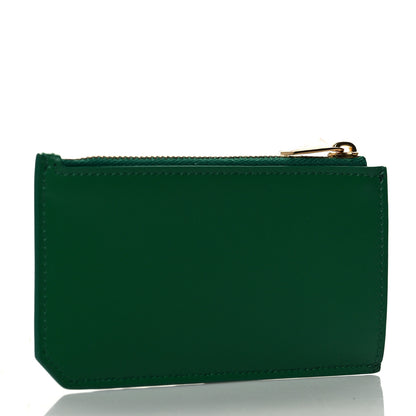 Saint Laurent Calfskin 5 Fragments Zip Pouch Card Holder New Vert Praire 3 of 8