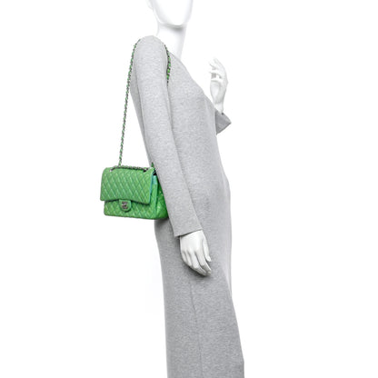 Chanel Patent Quilted Medium Double Flap Green 2 of 10