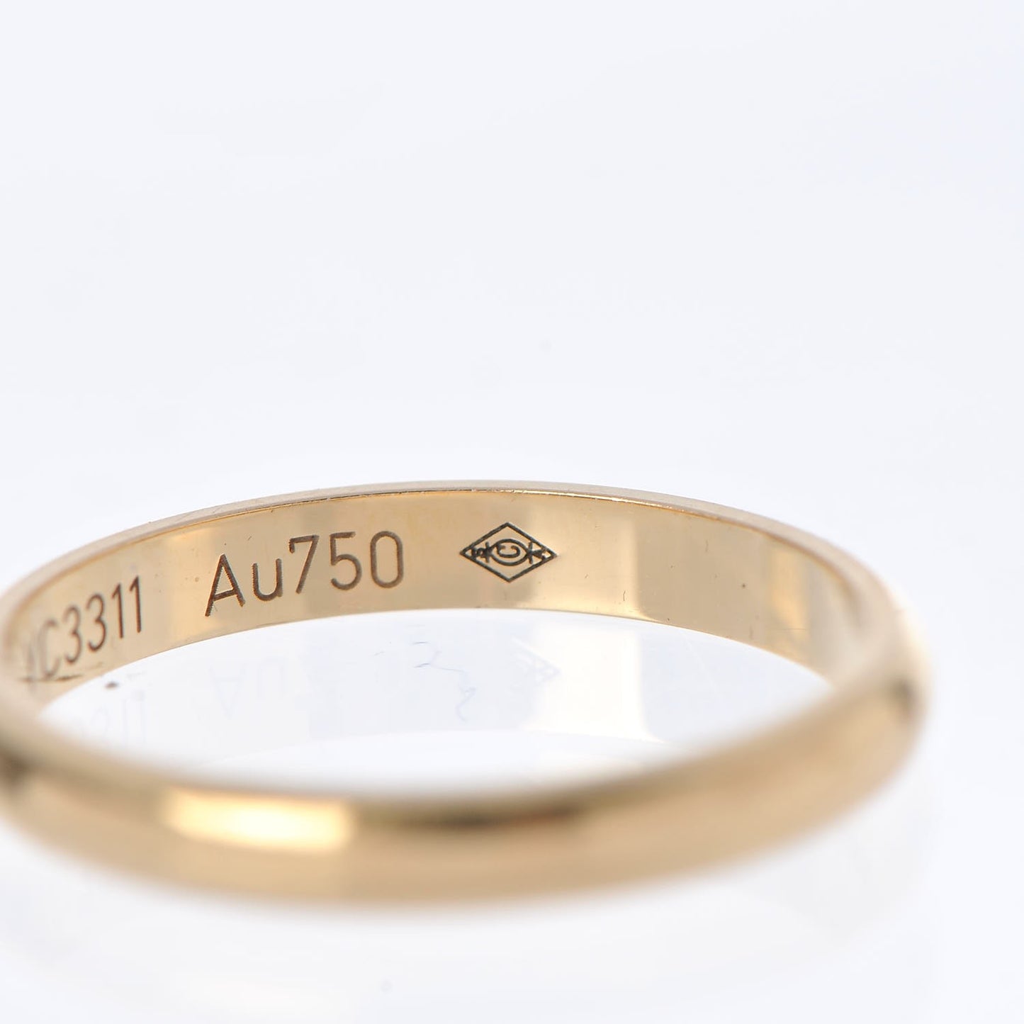 18K Yellow Gold Band Ring 50 5.25