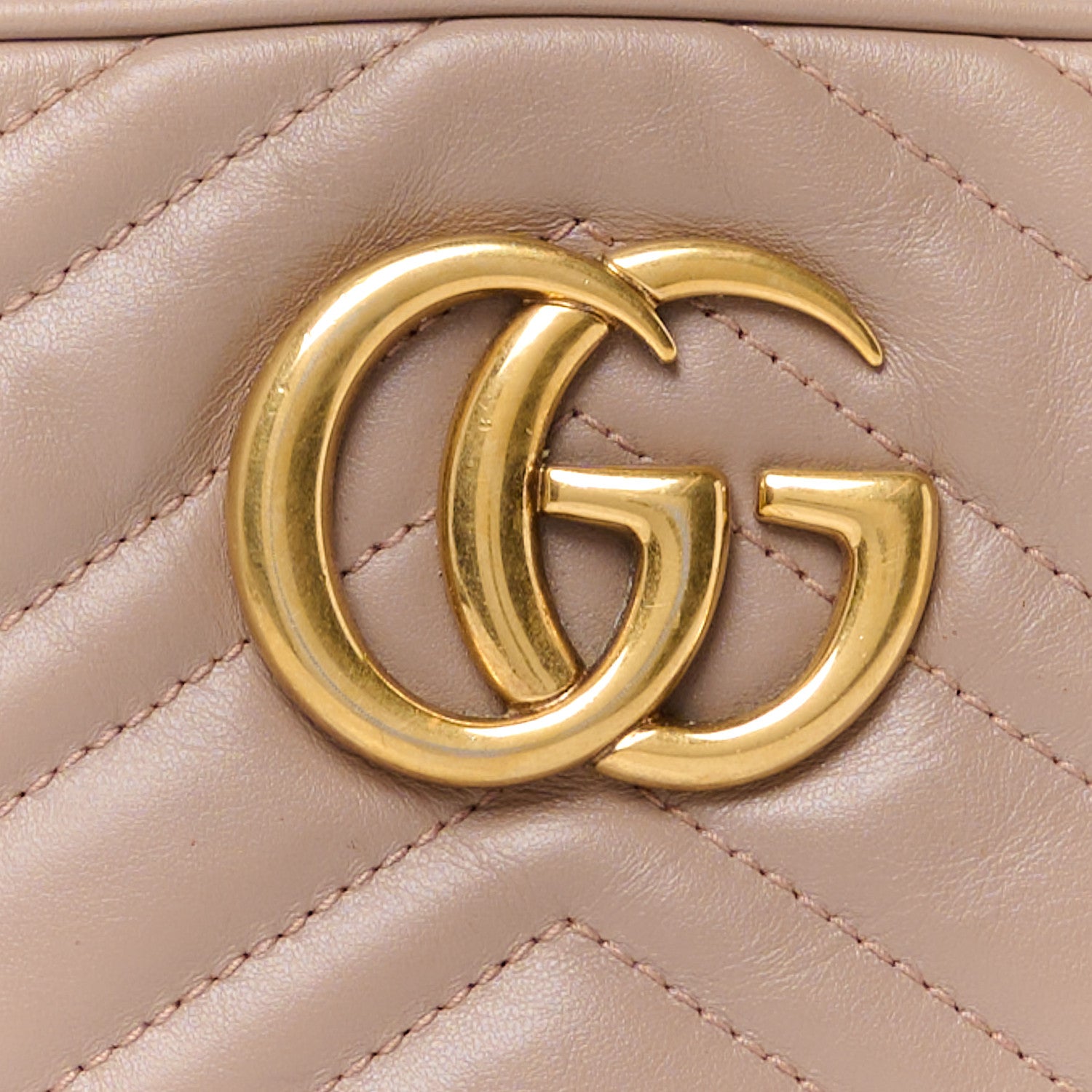 Gucci Calfskin Matelasse Small GG Marmont Chain Shoulder Bag Porcelain Rose 9 of 11