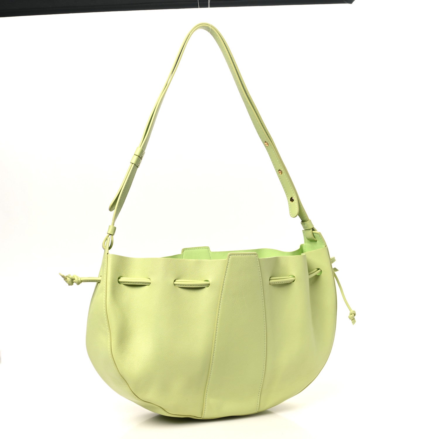 Mansur Gavriel Tumbled Calfskin Lilium Bag Mint 3 of 10